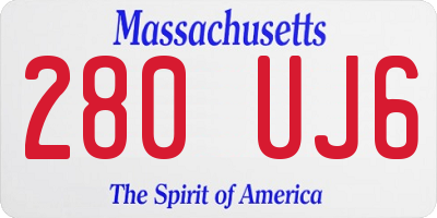 MA license plate 280UJ6