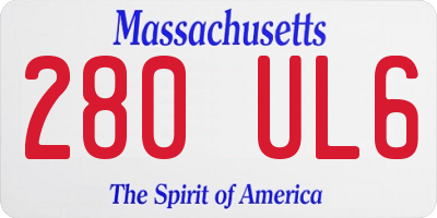MA license plate 280UL6
