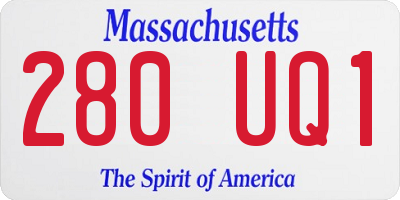 MA license plate 280UQ1