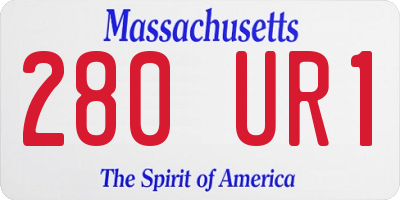 MA license plate 280UR1
