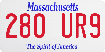 MA license plate 280UR9