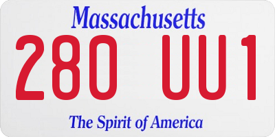 MA license plate 280UU1