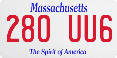 MA license plate 280UU6