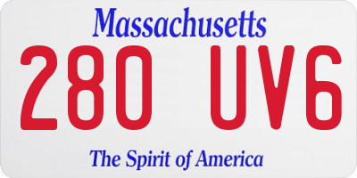 MA license plate 280UV6