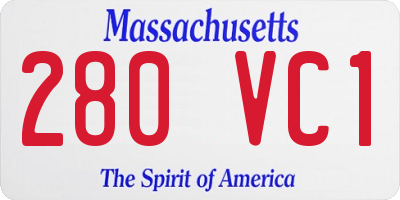 MA license plate 280VC1
