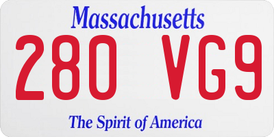 MA license plate 280VG9