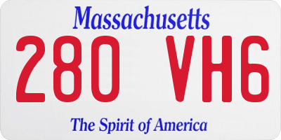 MA license plate 280VH6