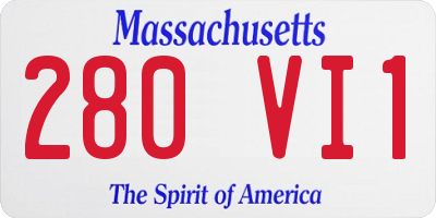 MA license plate 280VI1