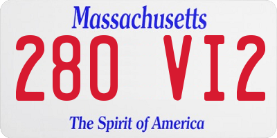 MA license plate 280VI2