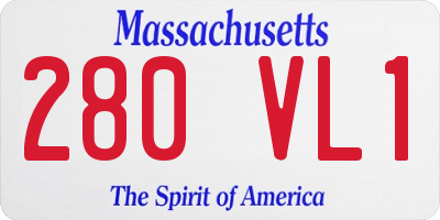MA license plate 280VL1