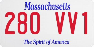 MA license plate 280VV1