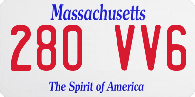 MA license plate 280VV6