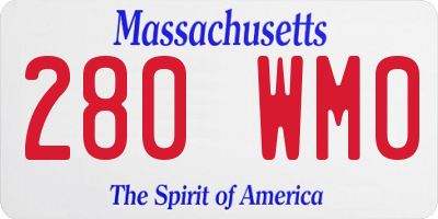 MA license plate 280WM0
