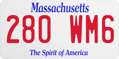 MA license plate 280WM6