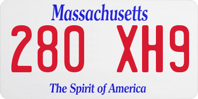 MA license plate 280XH9