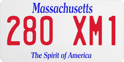 MA license plate 280XM1