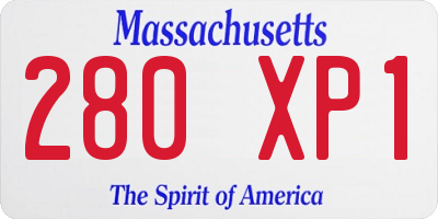 MA license plate 280XP1