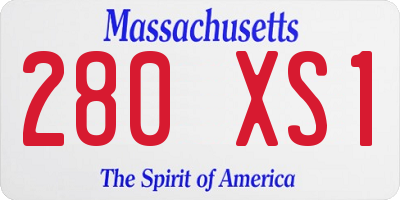 MA license plate 280XS1