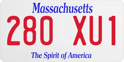 MA license plate 280XU1