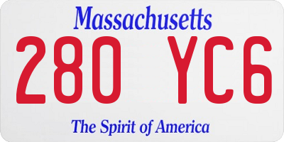MA license plate 280YC6