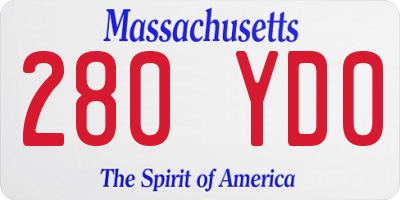 MA license plate 280YD0
