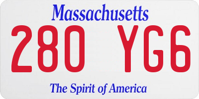 MA license plate 280YG6