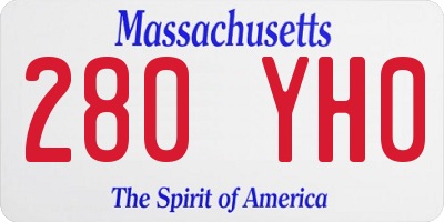 MA license plate 280YH0