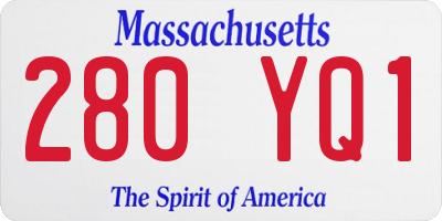 MA license plate 280YQ1