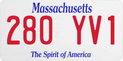 MA license plate 280YV1