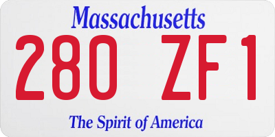 MA license plate 280ZF1