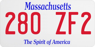 MA license plate 280ZF2