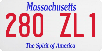 MA license plate 280ZL1