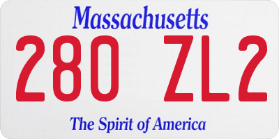 MA license plate 280ZL2