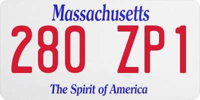 MA license plate 280ZP1