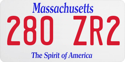 MA license plate 280ZR2