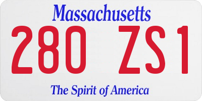 MA license plate 280ZS1