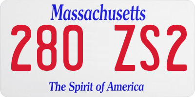 MA license plate 280ZS2