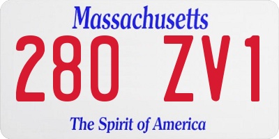 MA license plate 280ZV1