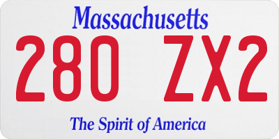 MA license plate 280ZX2