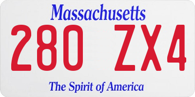 MA license plate 280ZX4