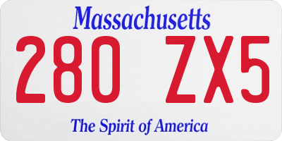 MA license plate 280ZX5