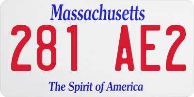 MA license plate 281AE2