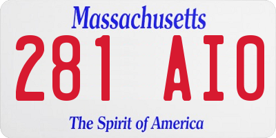 MA license plate 281AI0