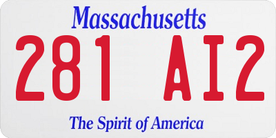 MA license plate 281AI2