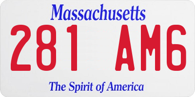 MA license plate 281AM6