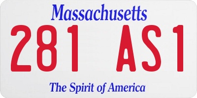 MA license plate 281AS1