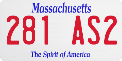 MA license plate 281AS2