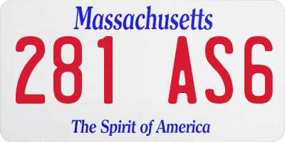 MA license plate 281AS6