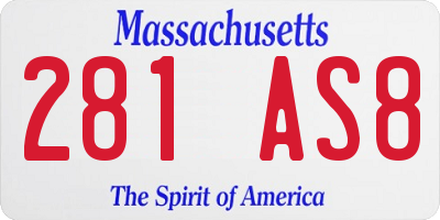 MA license plate 281AS8