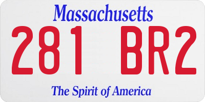 MA license plate 281BR2